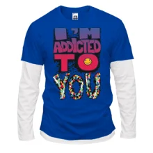 Комбинированный лонгслив i`m addicted to you